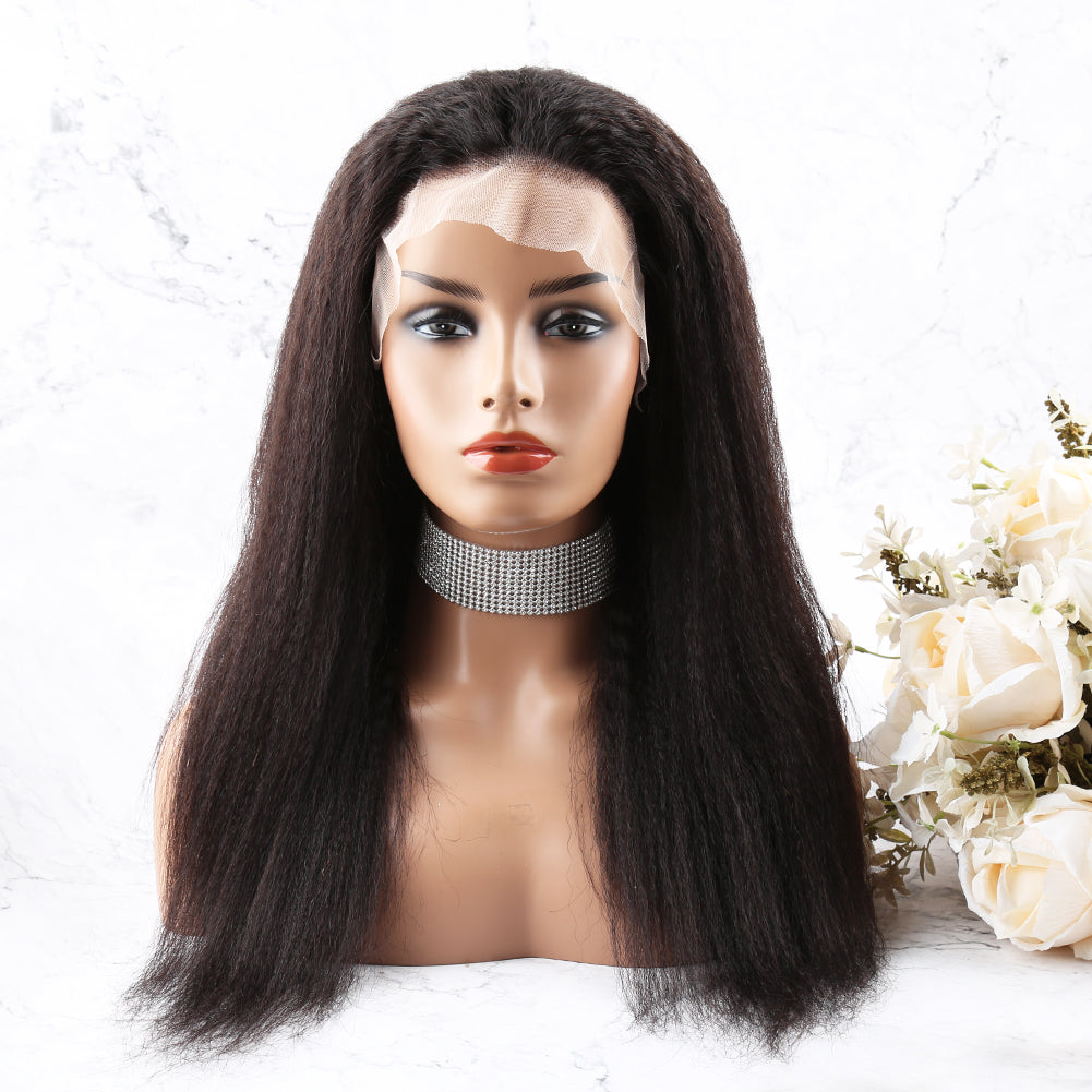 On Sale Kinky Straight Front Lace Wig