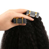 PU Tape In Hair Extensions Kinky Straight