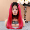 On Sale 150% Density Full Lace Wig #1B / Red Color Straight - Bella Hair