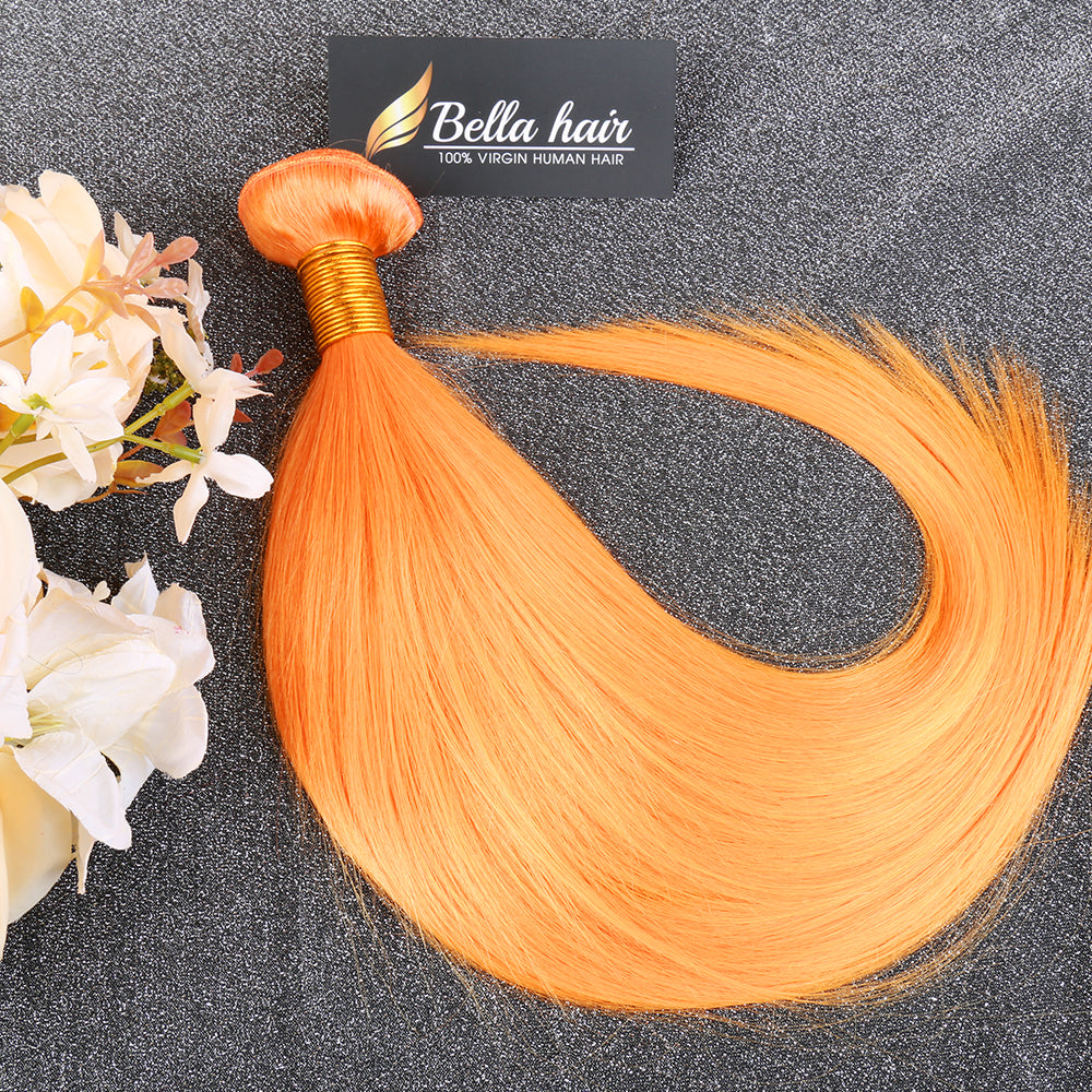 On Sale Orange Straight Hair Bundles - Bella Hair