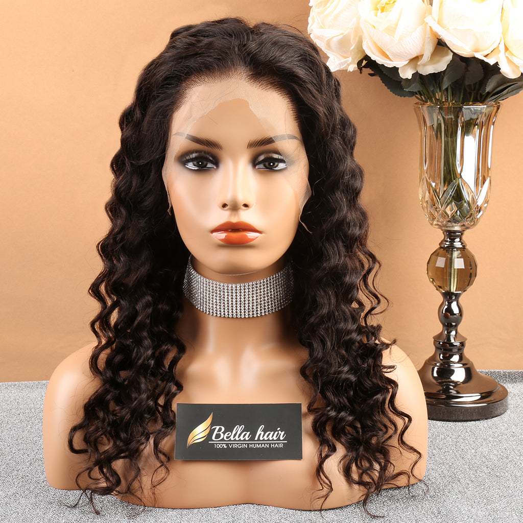 On Sale Full Lace Wig Deep Wave - Bella Hair