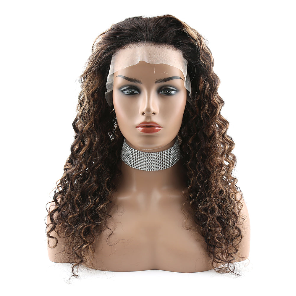 #T2/6/P2  Lace Front Wig High Light Color Wig Deep Wave