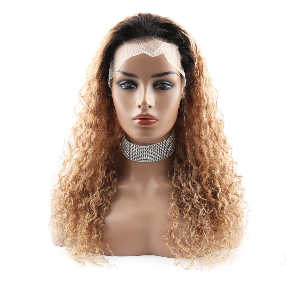 #T1B/27  Lace Front Wig High Light Color Wig Deep Wave
