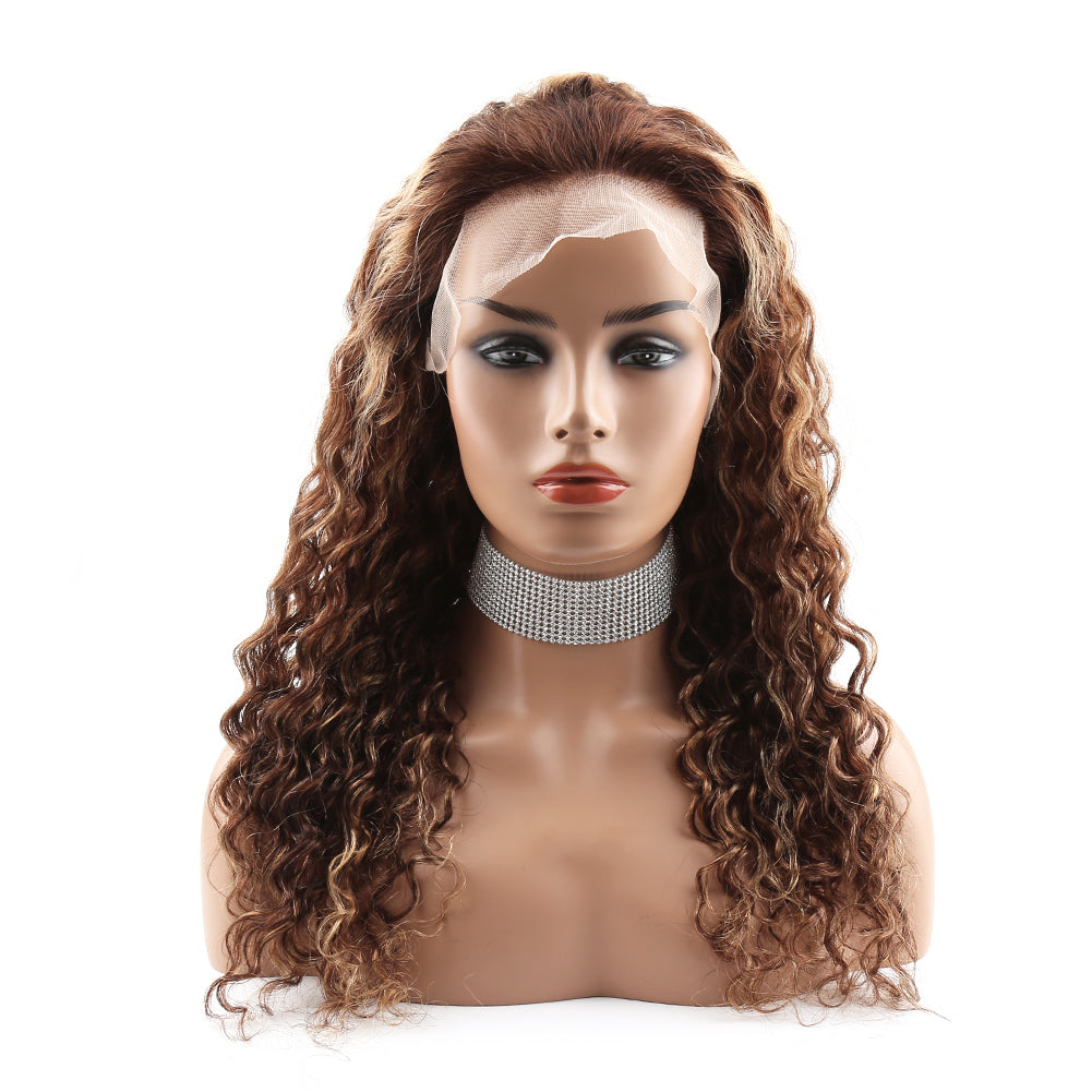 #T4/27/P4  Lace Front Wig High Light Color Wig Deep Wave