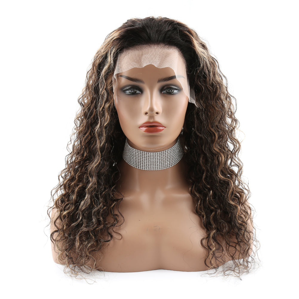 #T1B/27/P1B  Lace Front Wig High Light Color Wig Deep Wave