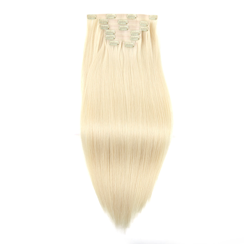 Premium Blonde 160G Seamless Clip-In Hair Extensions #613