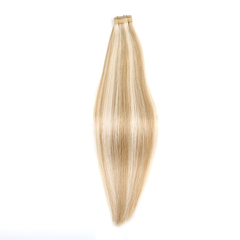 Premium PU Tape In Hair Extensions Straight #1P18A/613A