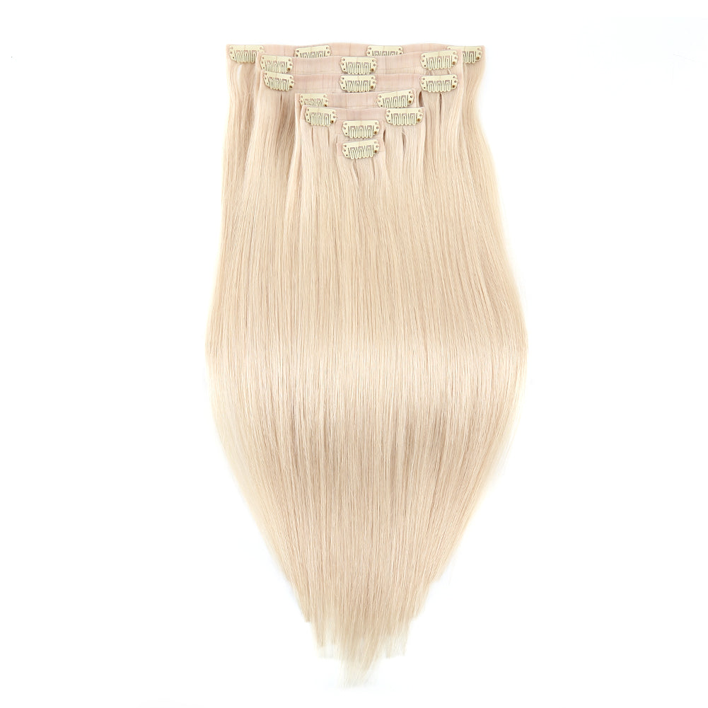 Premium Highlight Blonde 160G Seamless Clip-In Hair Extensions #60A