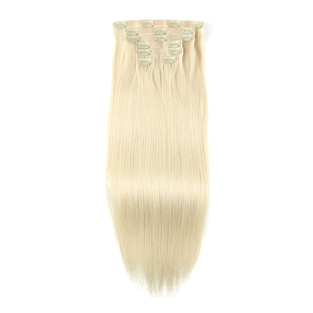 Premium Blonde 160G Seamless Clip-In Hair Extensions #24