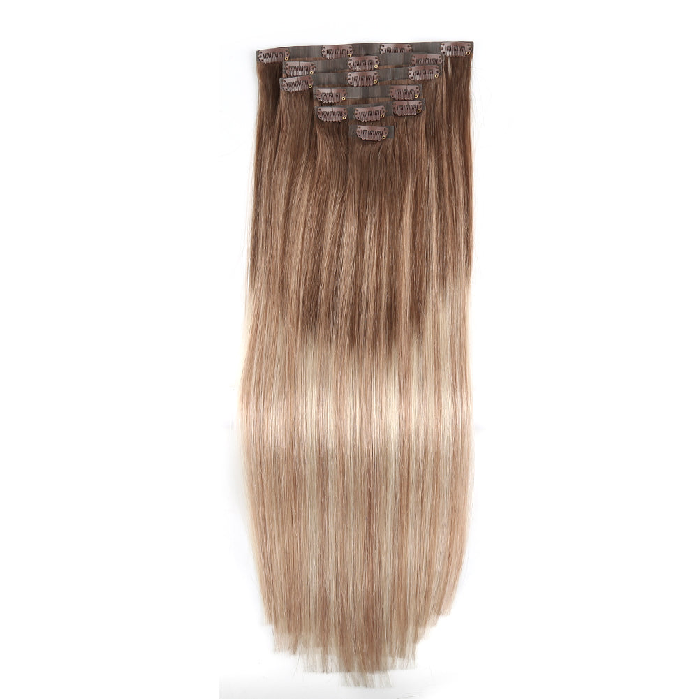 Premium Highlight Blonde 160G Seamless Clip-In Hair Extensions #T9-60PT9-18J