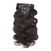 Natural Black 160G Seamless Clip-In Hair Extensions Body Wave