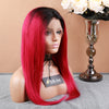On Sale 150% Density Full Lace Wig #1B / Red Color Straight - Bella Hair